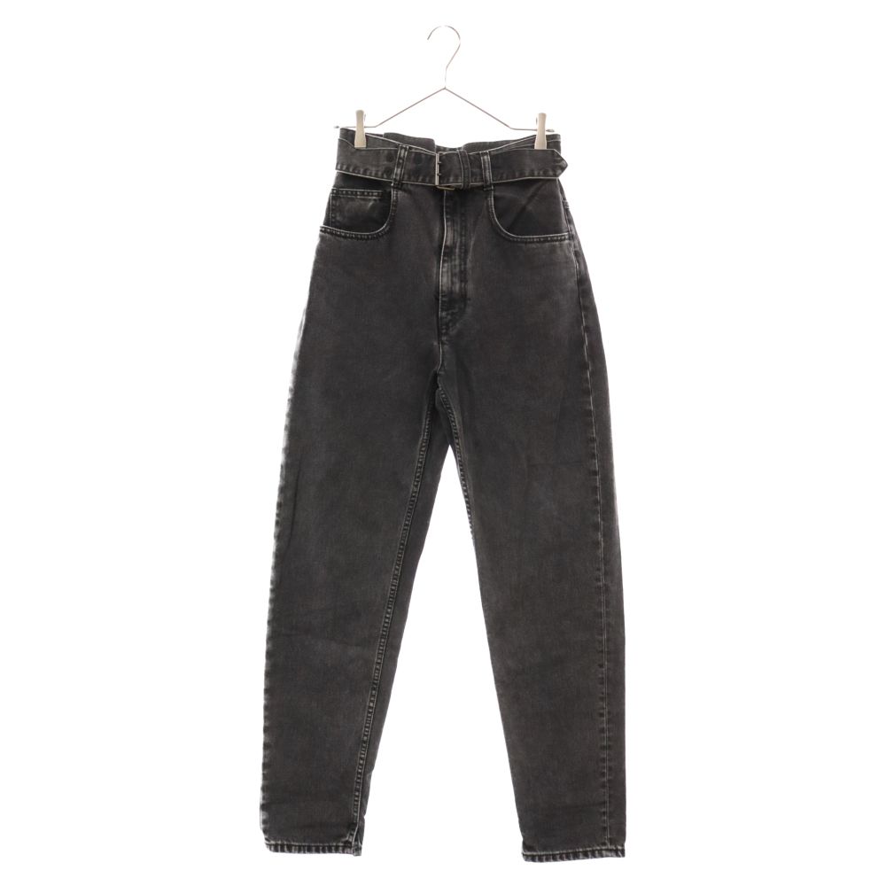 Martin Margiela 1 (マルタンマルジェラ) 20AW ベルト付き ストレート デニムパンツ ブラック S51LA0124 S30496