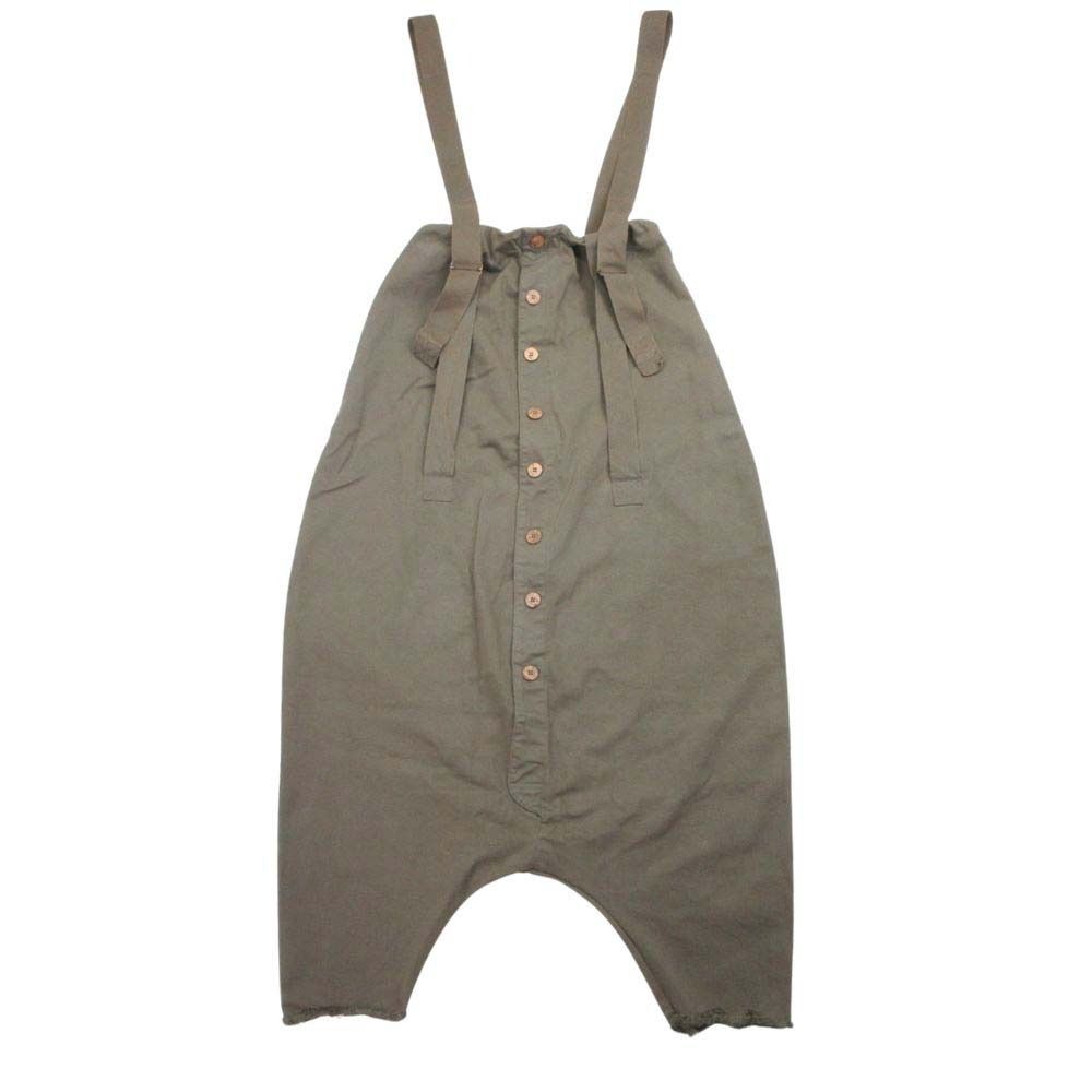 Marc Point マークポイント サスペンダー サルエルパンツ ボトムス クロップド 七分丈 ゴムウエスト 9|I46 カーキ メンズ 古着