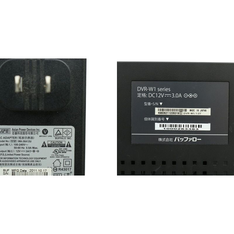 動作保証］BUFFALO DVR-1 1GB HDDレコーダー バッファロー 中古