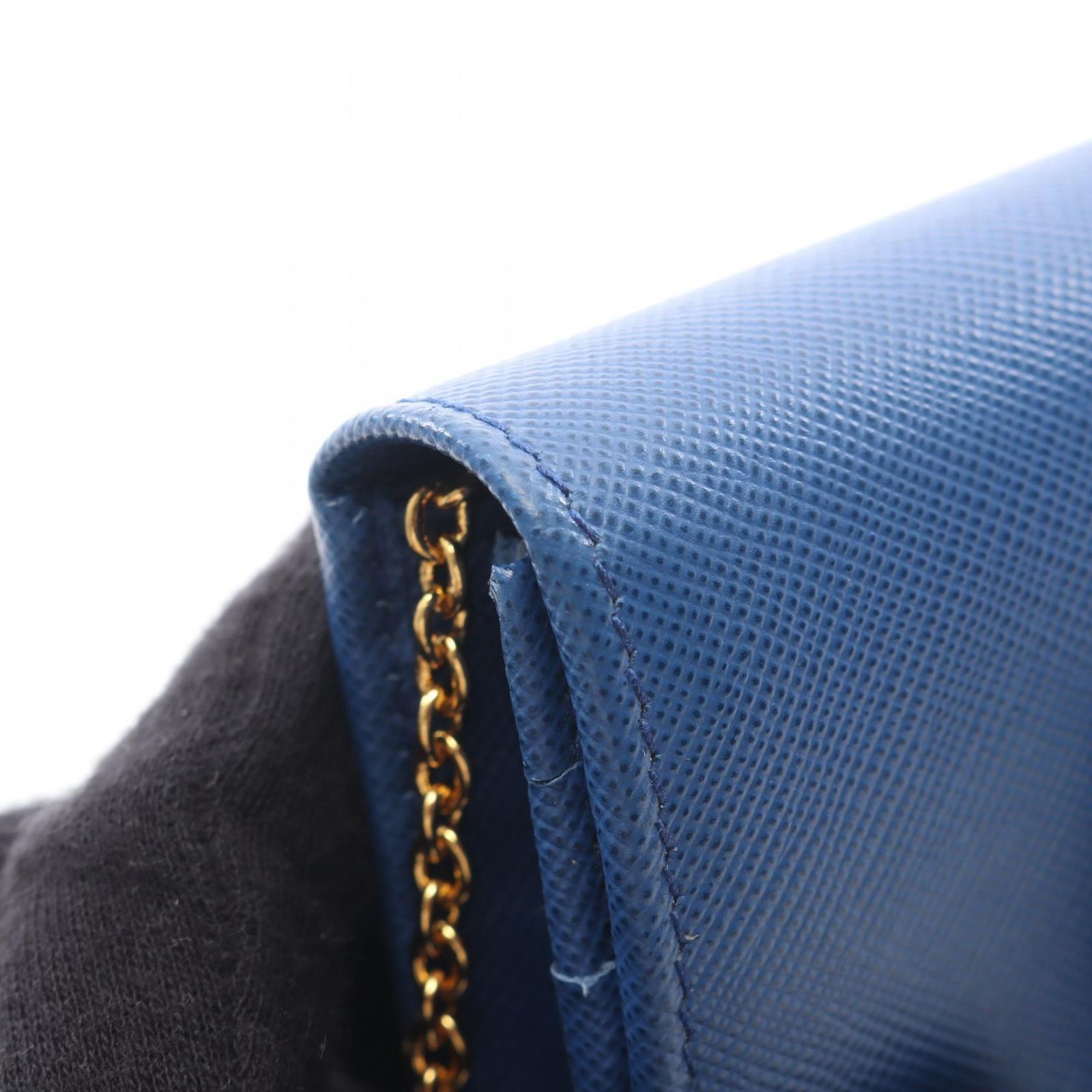 プラダ PRADA 二つ折り長財布 SAFFIANO 1M1132 ブルー サフィアーノ