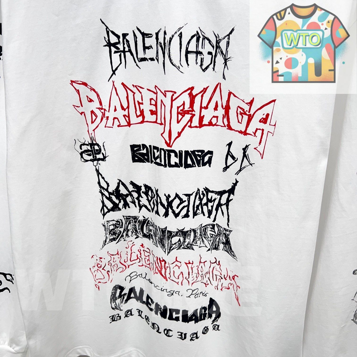 本日限定特価】BALENCIAGA メンズ＆レディース ロングスリーブ T