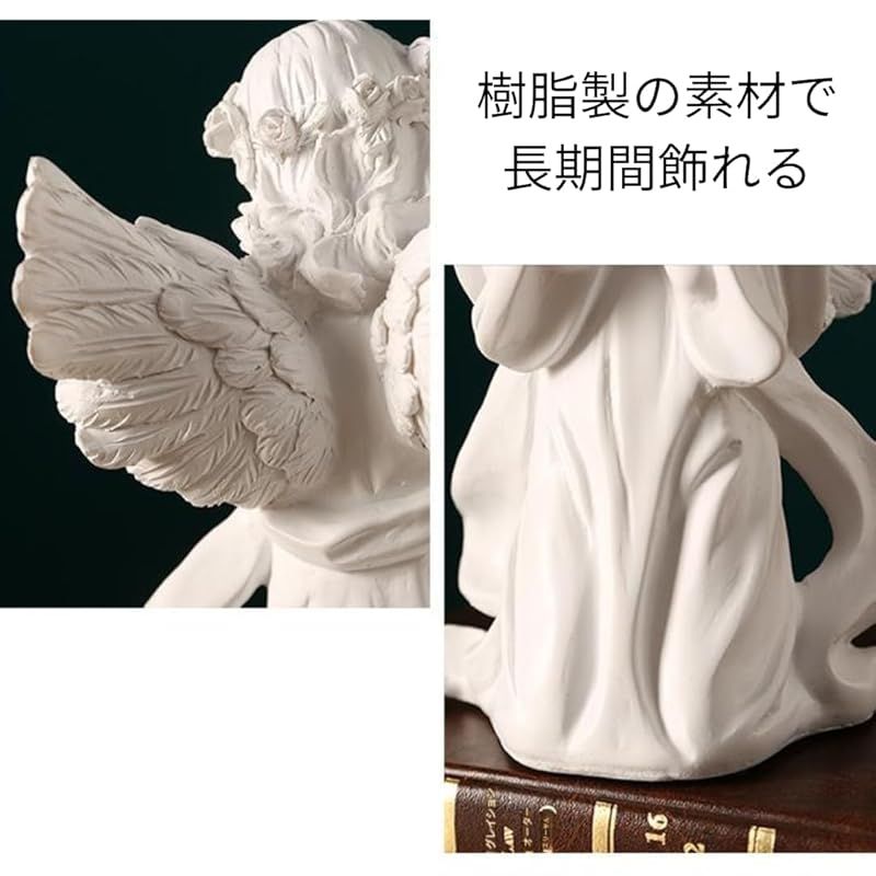 人形　天使　陶器　オブジェ　置物　インテリア　工芸品　美術品　A3340 天使置物 天使 像 人形 天使 陶器 オブジェ 置物 インテリア 工芸品