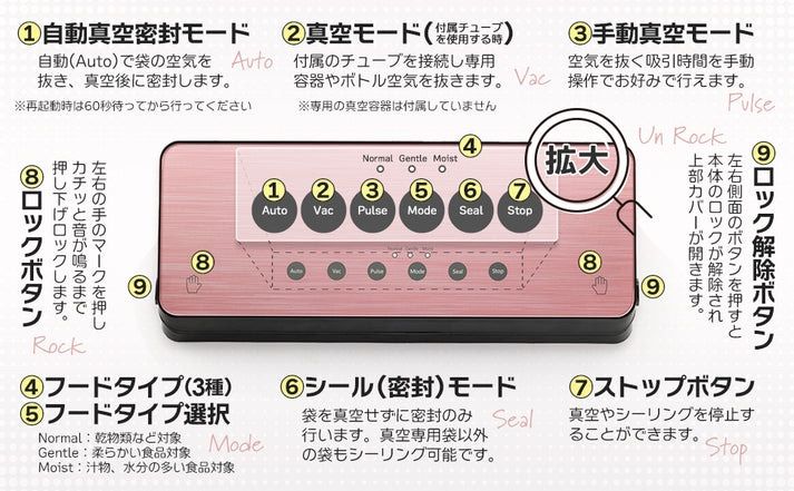 真空パック機 ゴールド