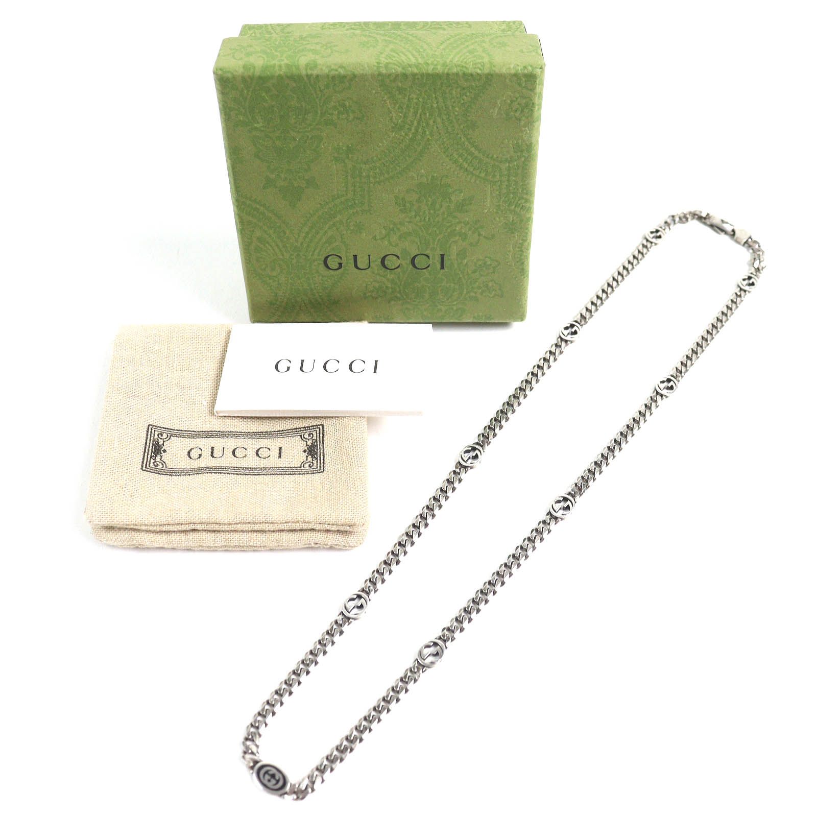 美品△GUCCI グッチ 678661 インターロッキング スリム