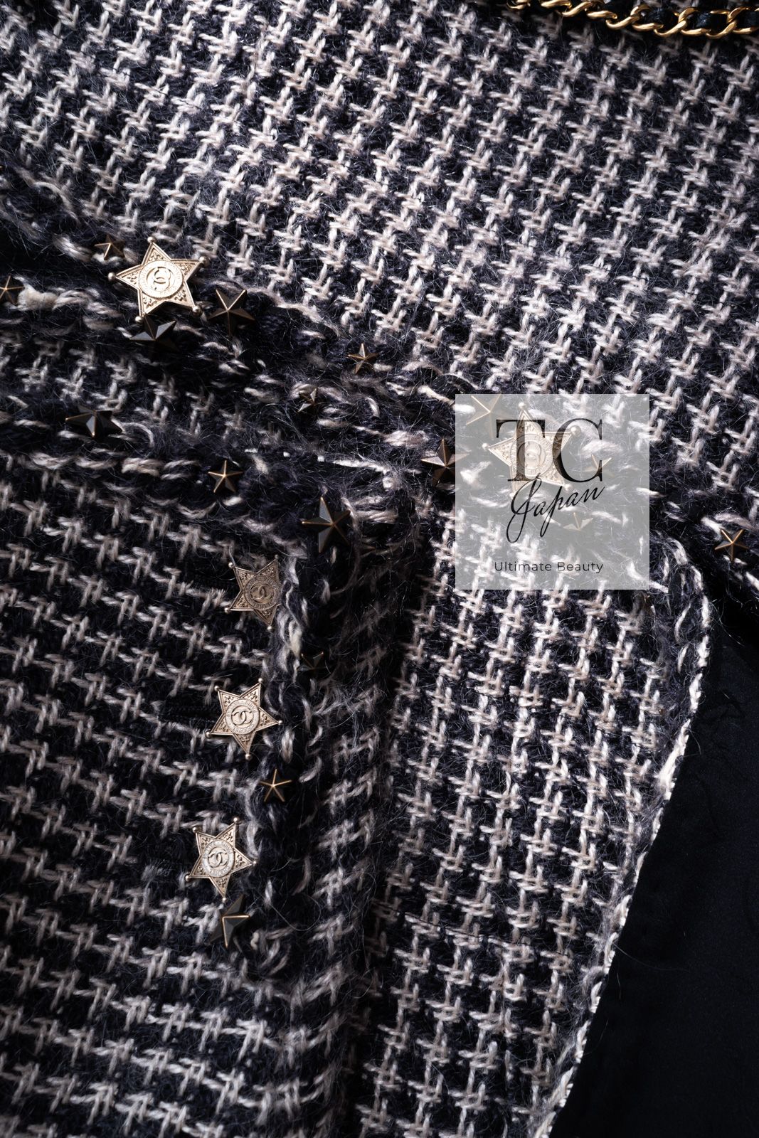 CHANEL - シャネル ジャケット CHANEL シャネル ダークチョコ グレー スター スタッズ モヘア 貴重 超美品 40 CHANEL - シャネル ジャケット CHANEL シャネル ダークチョコ