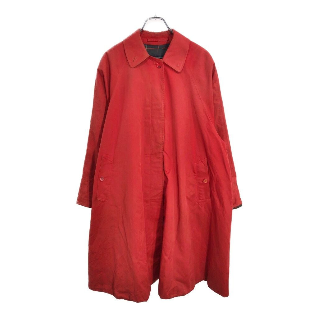 イングランド製 Burberrys バーバリーズ ステンカラーコート レッド レディース 12 SHORT 古着 V5952