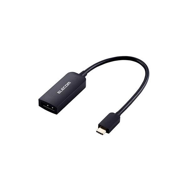 （まとめ） エレコム Type-C映像変換アダプタ TypeC-DisplayPort ブラック AD-CDPBK2 