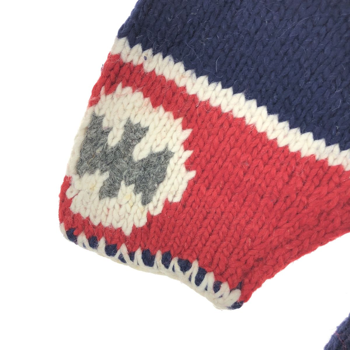 極美品⭐️PACHAMAMA ニットカーディガン エクアドル産ハンドメイド 古着 PACHAMAMA 総柄 ネイティブ柄 エクアドルニットカーディガン