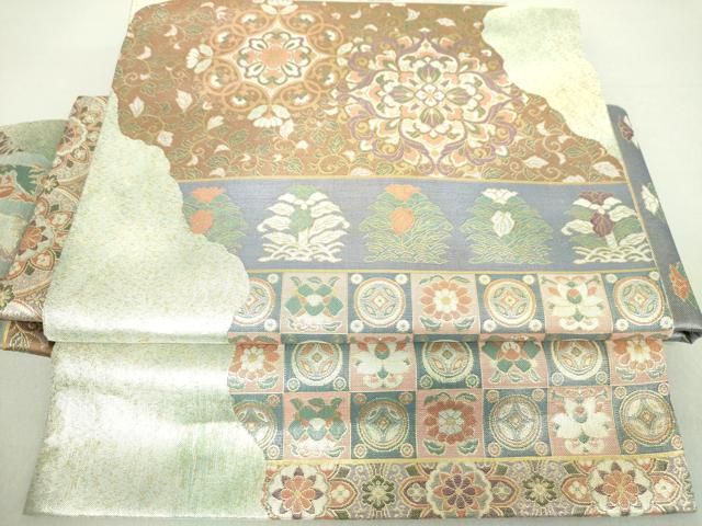 平和屋着物○ワンタッチつけ帯 藤秀錦 金糸 正絹 逸品 未使用  