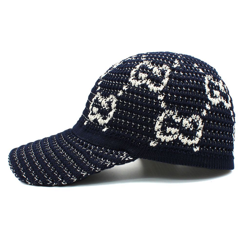 M L グッチ GUCCI 747331 4HAY7 4000 ベースボール キャップ 帽子 GG モノグラム ブランド おしゃれ メンズ レディース ネイビー