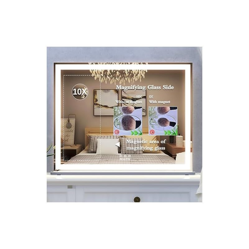 ANYHI 女優ミラー 卓上 人気 ハリウッド (56.2x72cm,シルバー) Amazon.co.jp: ANYHI 女優ミラー 化粧鏡 卓上用/壁掛け