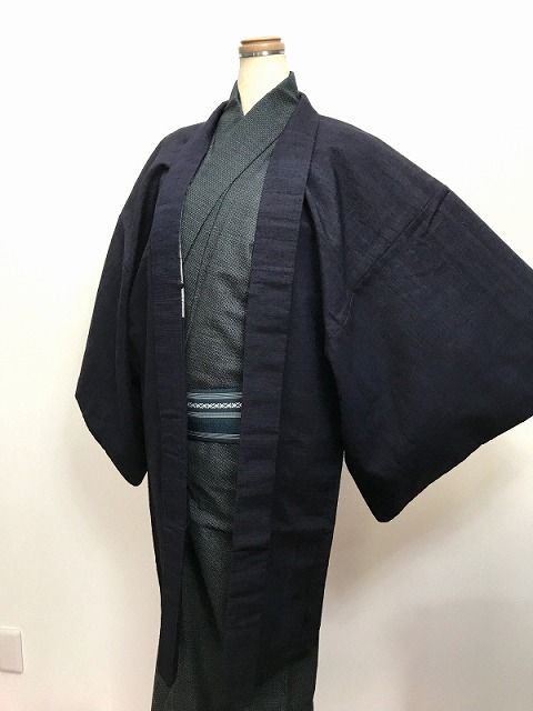 Mサイズ 羽織 男物 正絹 濃紺