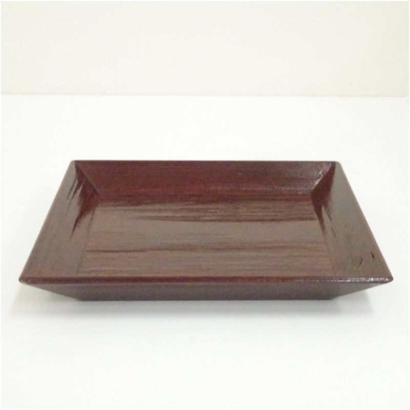 千家十職 飛来一閑造 漆塗四方銘々皿5客（共箱） 茶器 菓子器 おしゃれ