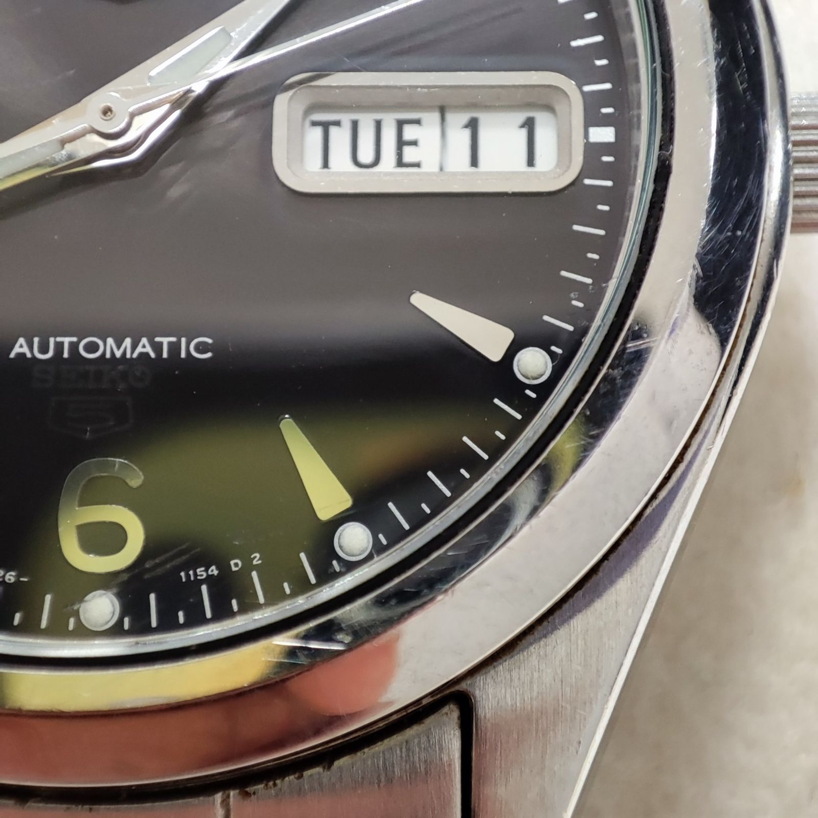 SEIKO5 セイコー5 7S26-0060 自動巻 稼働 デイデイト 黒文字盤 - メルカリ