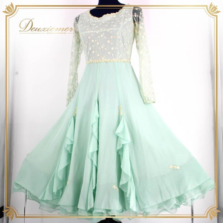 SORELI ソレリ 高級 社交ダンス 衣装 ドレス ワンピース 花柄 ピンク SORELI ソレリ 高級 社交ダンス 衣装 ドレス ワンピース 花柄 ピンク