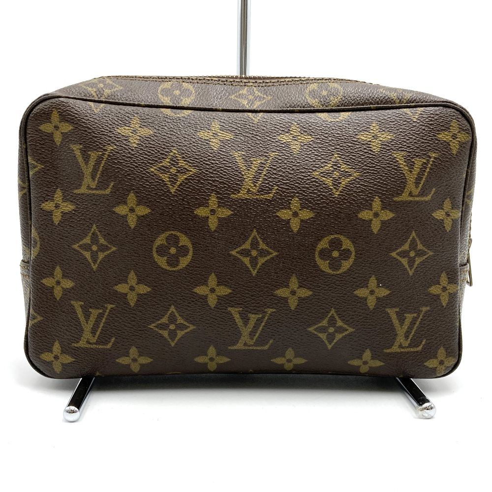 ●ルイヴィトン モノグラム トゥルーストワレット23 ポーチ クラッチ 茶系 LOUIS VUITTON ルイ・ヴィトン トゥルーストワレット23 化粧