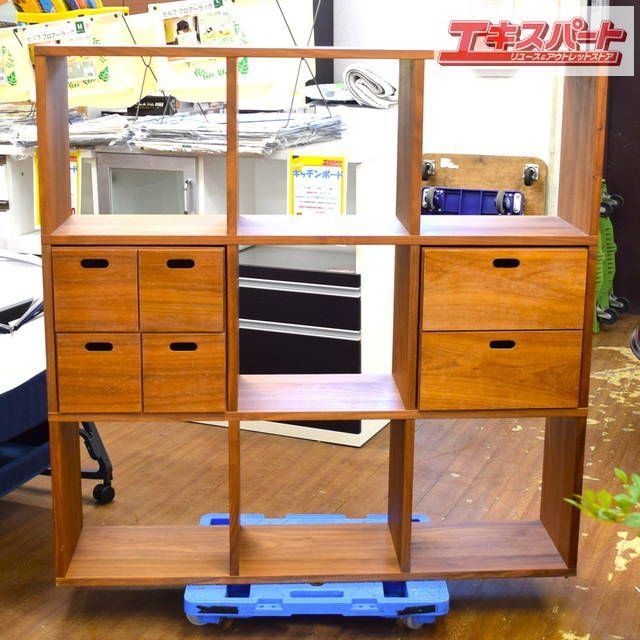 無印良品 スタッキングシェルフ 9マス 3段 3列　２段引出し付き 4個引出し付き　湘南台店