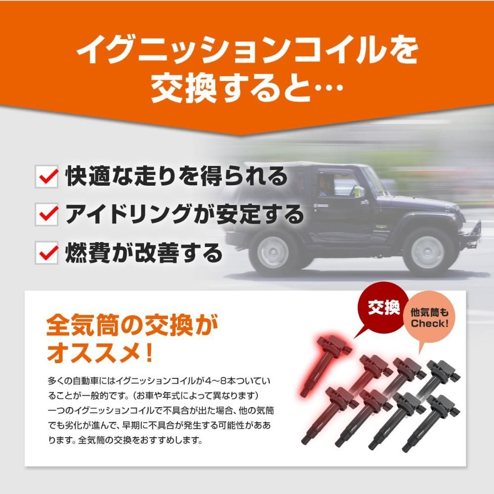 イグニッションコイル ファンカーゴ NCP20 NCP21 NCP25 4本 ダイレクト