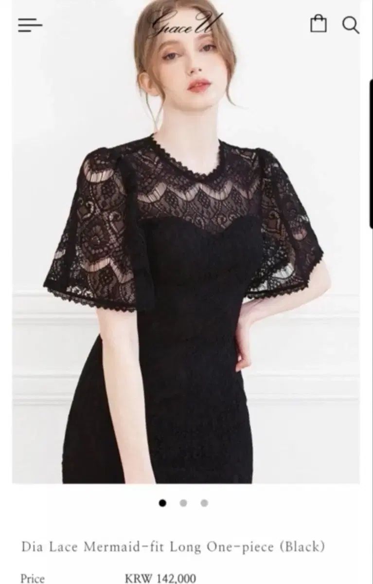 GRACE U グレースユー ディア レース マーメイドフィット ワンピース M サイズ