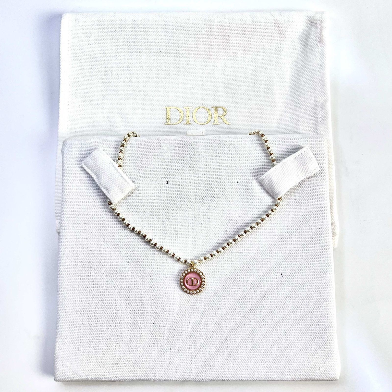 人気美品☆DIOR パール ネックレス パールが可愛い♡【Dior】《PETIT CD》ネックレス (Dior