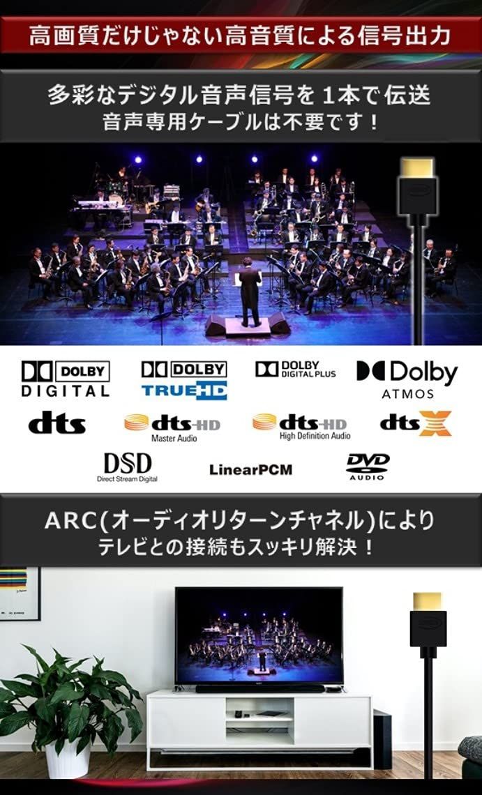 4 K 8 ハイスピード 2 K対応 スーパースリム Ver 2.0 b UMA-HDMI 50 4.2 mm 細線 PlayStation 5 m HDMIケーブル 対応 Hanwha ハンファQセルズジャパン