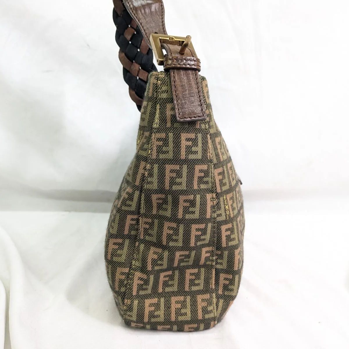 美品！ FENDI/フェンディ ズッキーノ マンマバケット ゴールド金具 