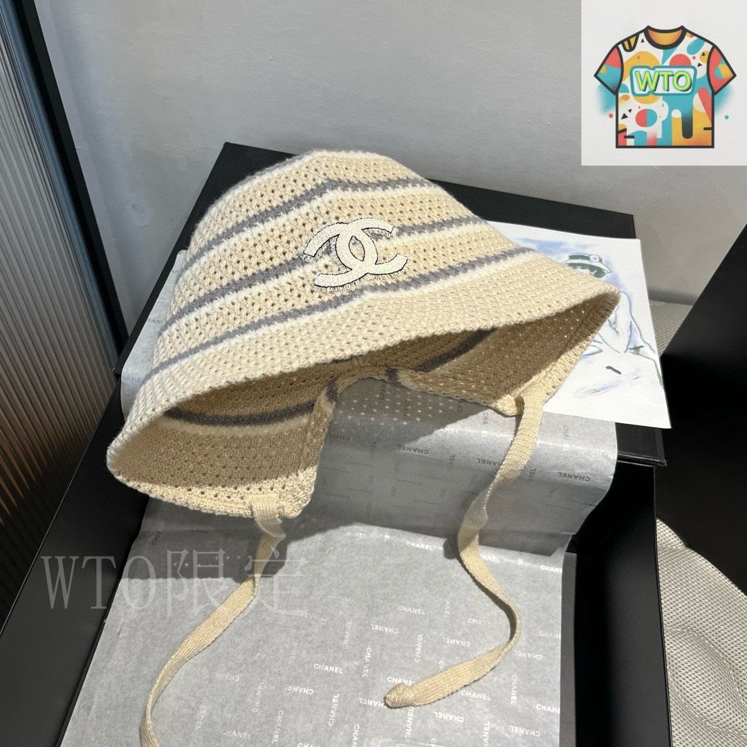 今日WTO】Chanel 新着 編み物 フィッシャーマンハット-CC50