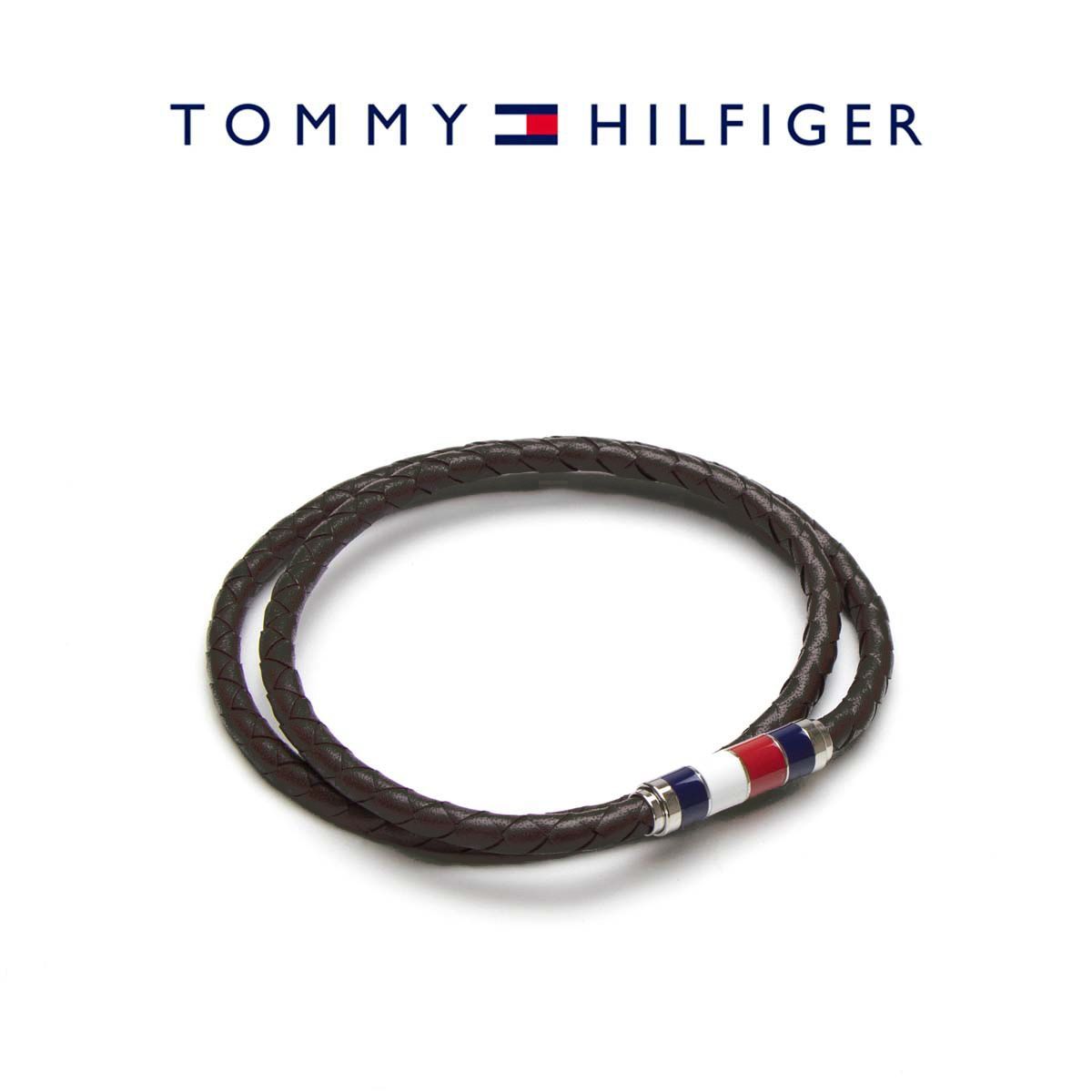 トミーヒルフィガー tommy hilfiger 二連 ダブルラップ レザー