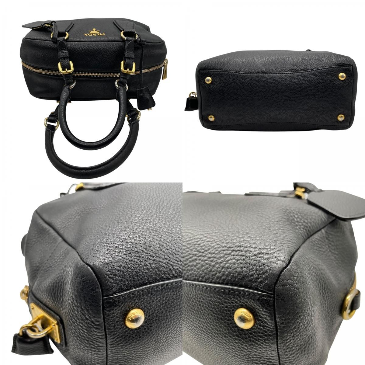 極美品 PRADA プラダ ボストンバッグ ハンドバッグ ヴィッテロダイノ 
