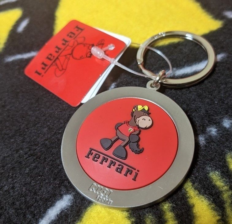 フェラーリ 純正 キーホルダー キーリング Ferrari SF 赤 黄色 NICI