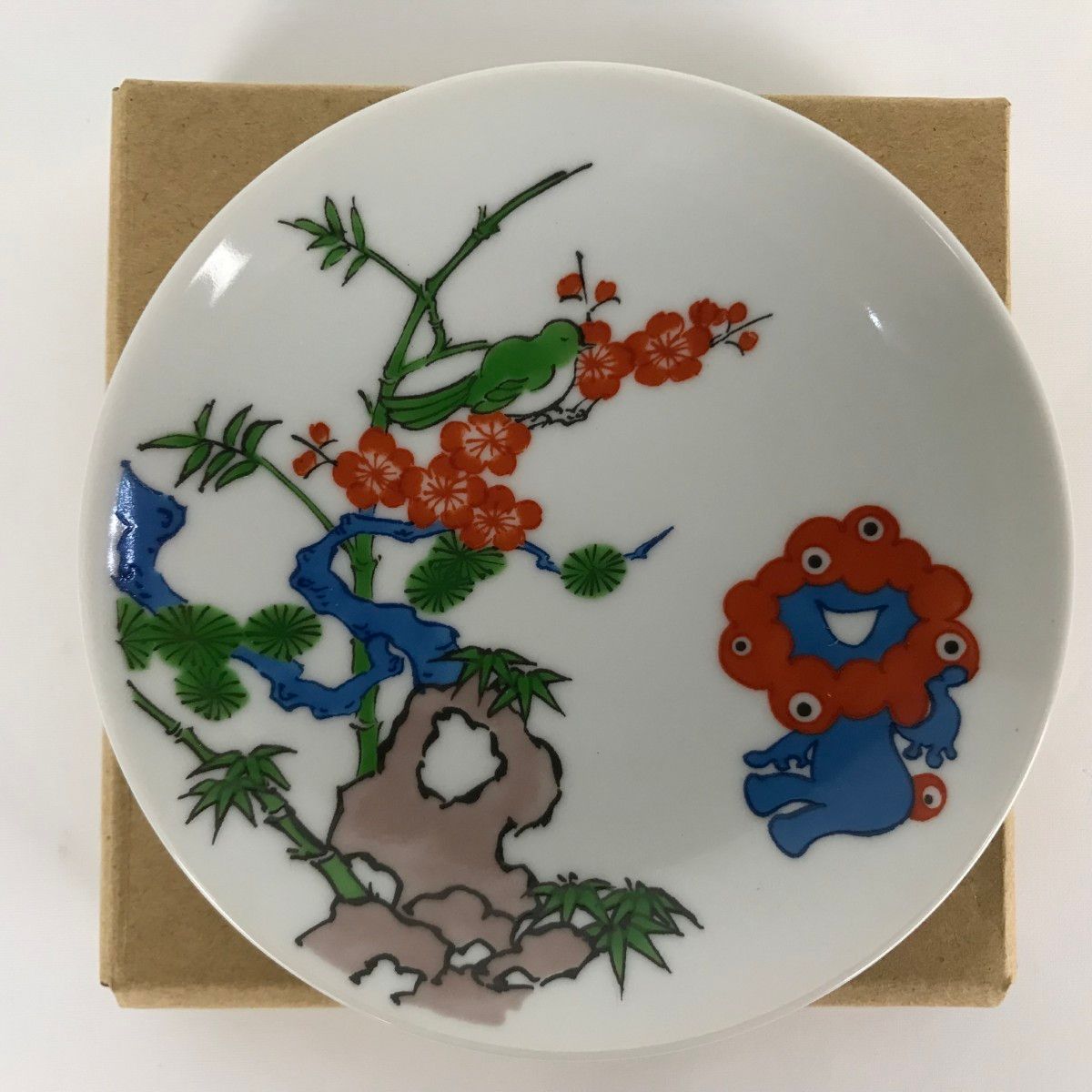 【新品★未使用】店頭売切 万博限定 有田焼 ミャクミャク 絵皿 2枚セット 新品☆未使用】店頭売切 万博限定 有田焼 ミャクミャク 絵皿 2枚