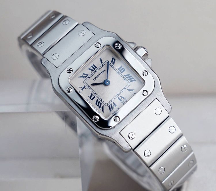 美品 カルティエ サントス ガルベ シルバー ローマン SM Cartier