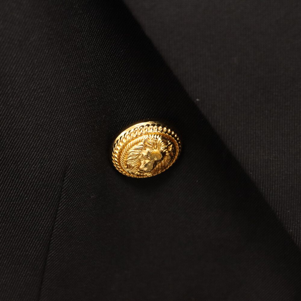 BALMAIN (バルマン)サイズ9 ブラウン BALMAIN (バルマン) ライオンボタン ダブルブレステッドウール