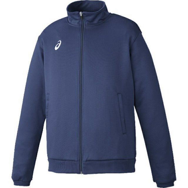 asics アシックス KNIT JACKET NAVY M XAT146 50 | スポーツ メンズ M ネイビー 服 衣類 衣料品ウェア ウエア フィットネスウェア アウター ジャケット 長袖 名前が書けるブランドネーム付き 消臭テープ