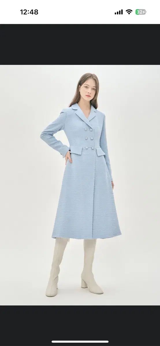 ハンサムマイン ウールブレンド グリッタートレッドドレス ONE PIECE 23fw