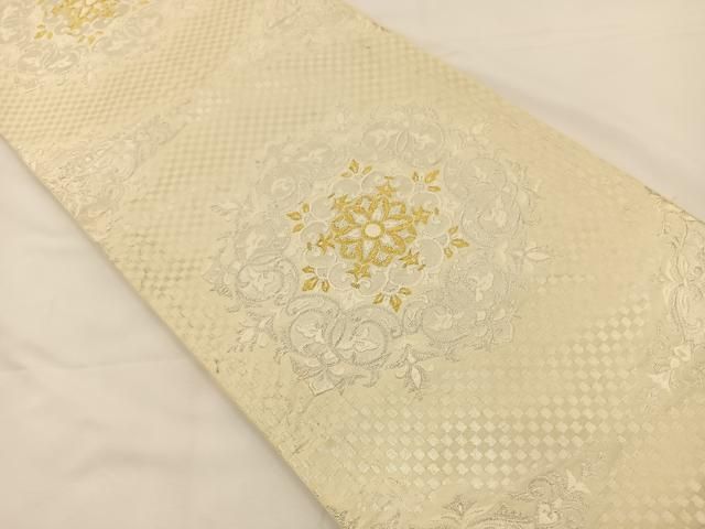 平和屋着物◎西陣 六通柄袋帯 唐織 正倉院花文 金銀糸 正絹 逸品