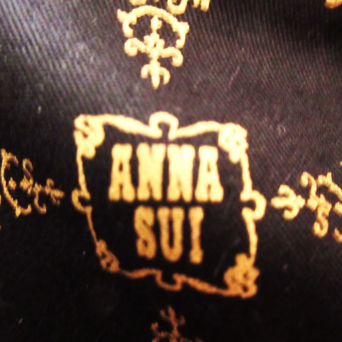 ANNA SUI(アナスイ) ショルダーバッグ - 黒×ベージュ ハート PVC(塩化