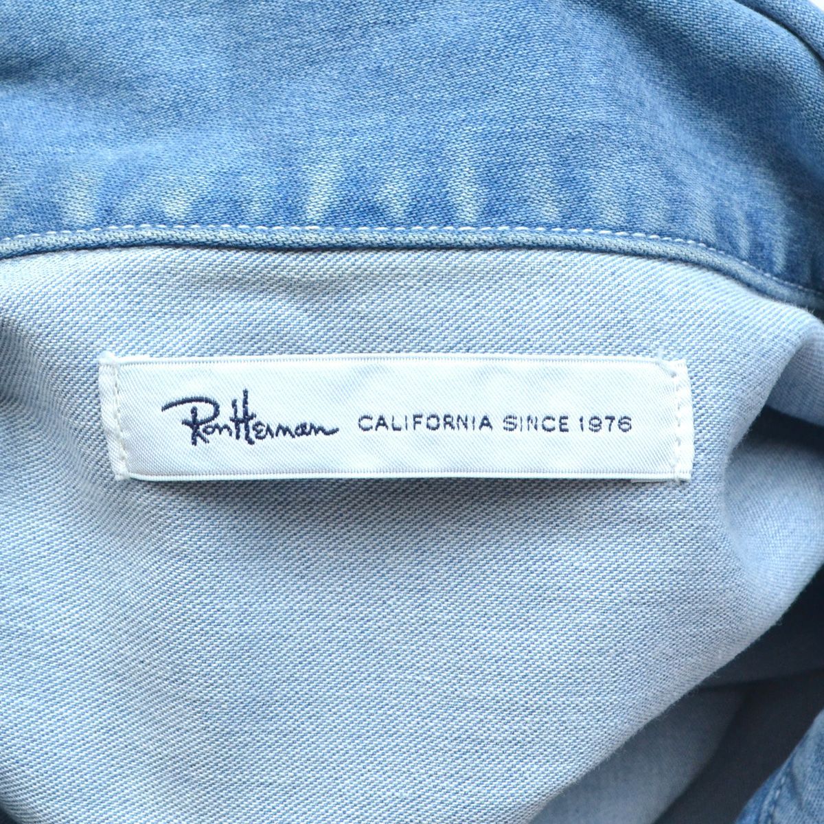 Ron Herman ロンハーマン インディゴ染めオープンカラーテンセルシャツ  