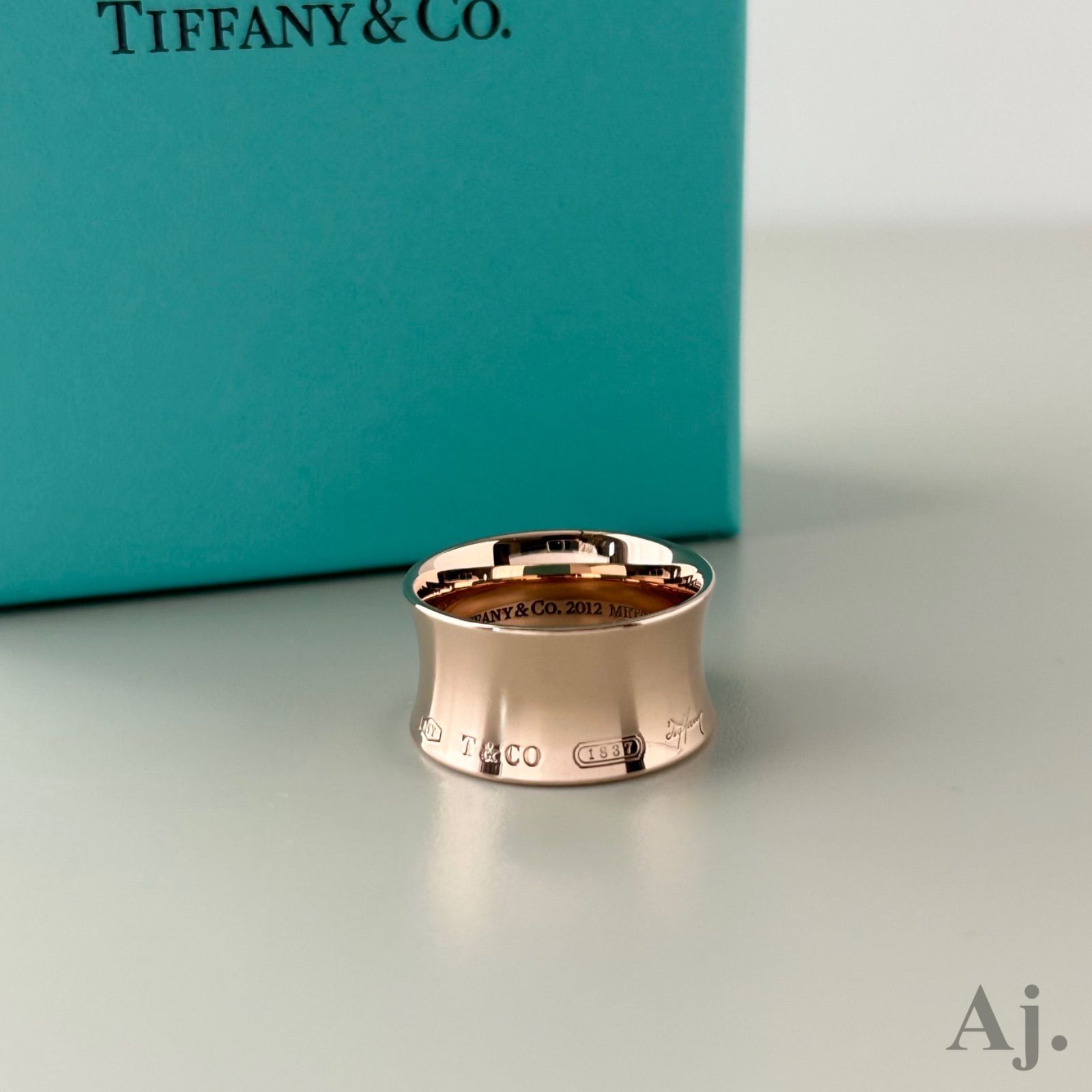 良品 希少 ティファニー ワイド リング 指輪 ルベドメタル TIFFANY 約 