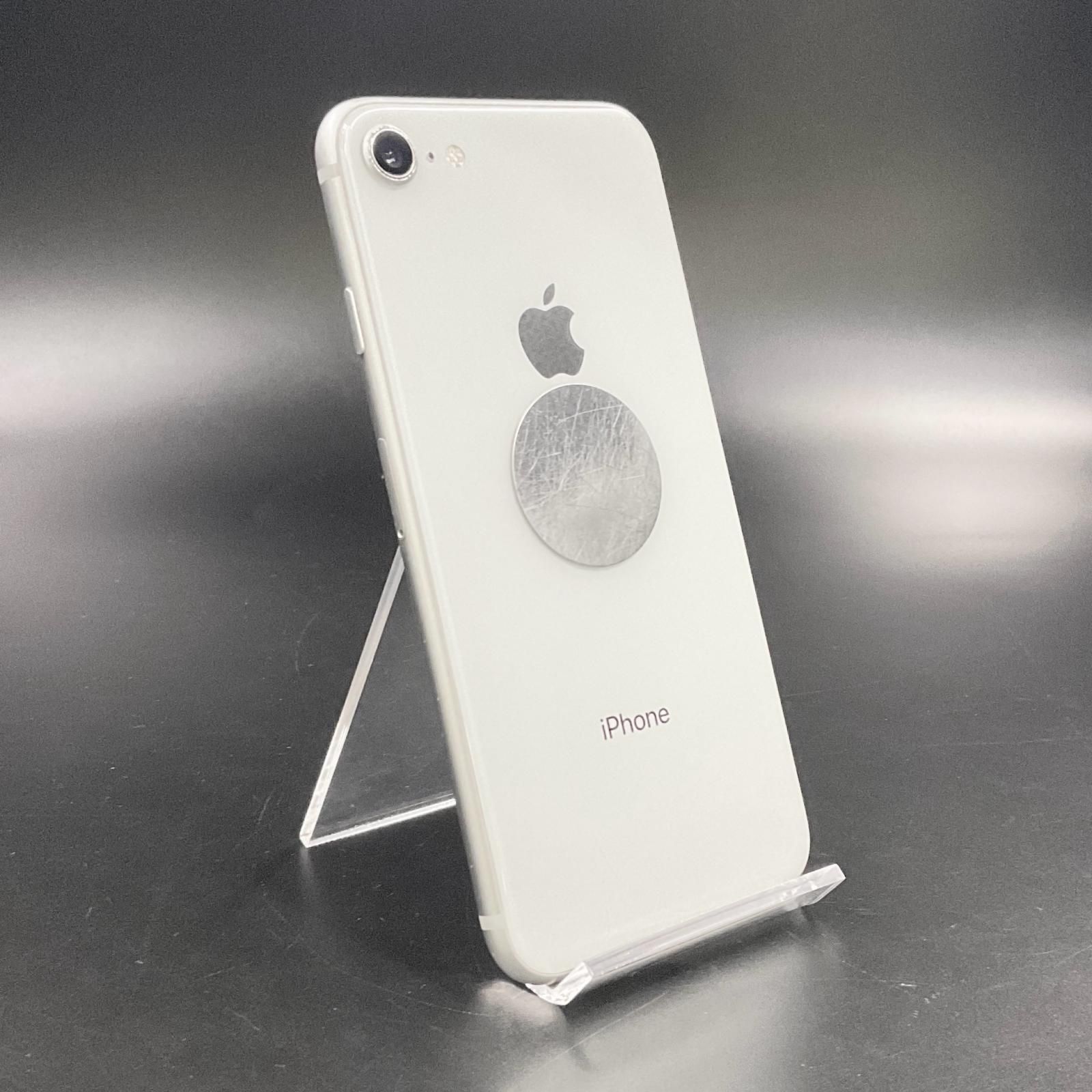 Apple - iPhone8 au 美品 即発送可能です☆ 最速発送】Apple iPhone 8 128GB シルバー au 白ロム 80%【難有
