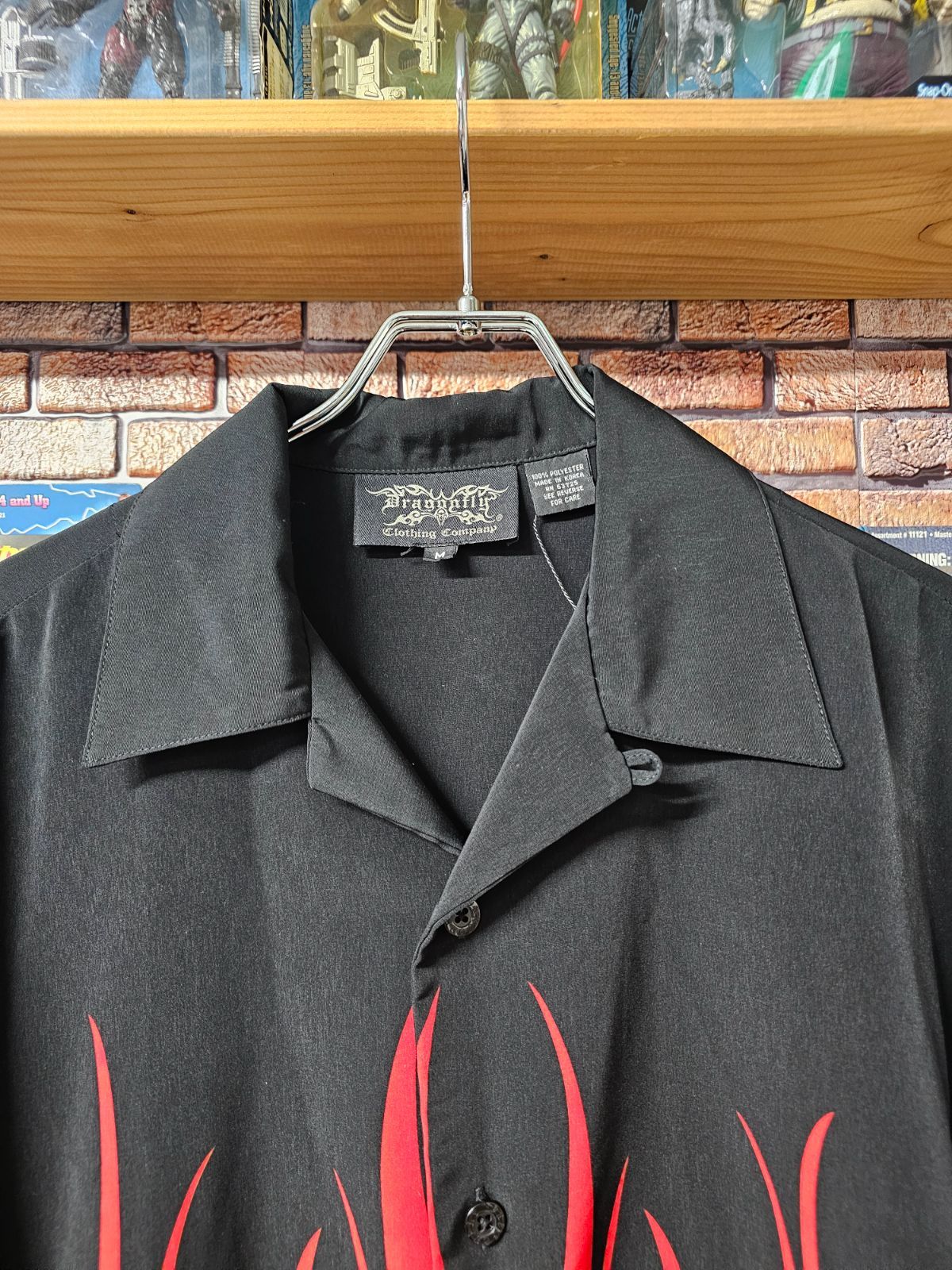 US古着】00s Dragonfly Flame Shirt | ドラゴンフライ フレイムシャツ 