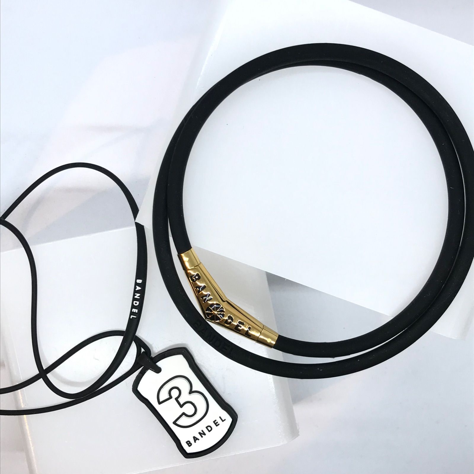 Bandel バンデルネックレスチタンラバースポーツアスリート 45cm 黒・金 Bandel バンデルネックレスチタンラバースポーツアスリート 45cm 黒