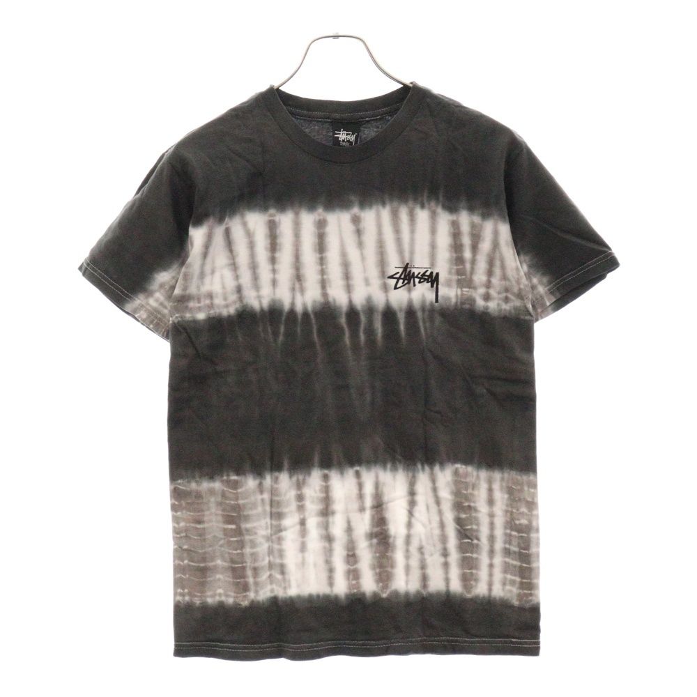 STUSSY (ステューシー) 80s VINTAGE ヴィンテージ タイダイ柄 グラデーション クルーネック半袖Tシャツカットソー グレー/ホワイト