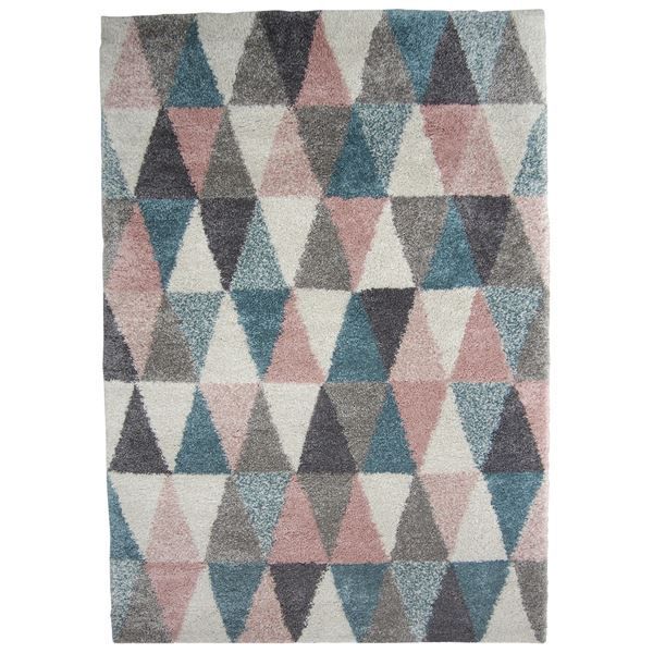 北欧風 ラグマット/絨毯 【135cm×190cm】 長方形 ベルギー製 ウィルトン 『ROYAL LIVING ロイヤルリビング トライアングル』【代引不可】