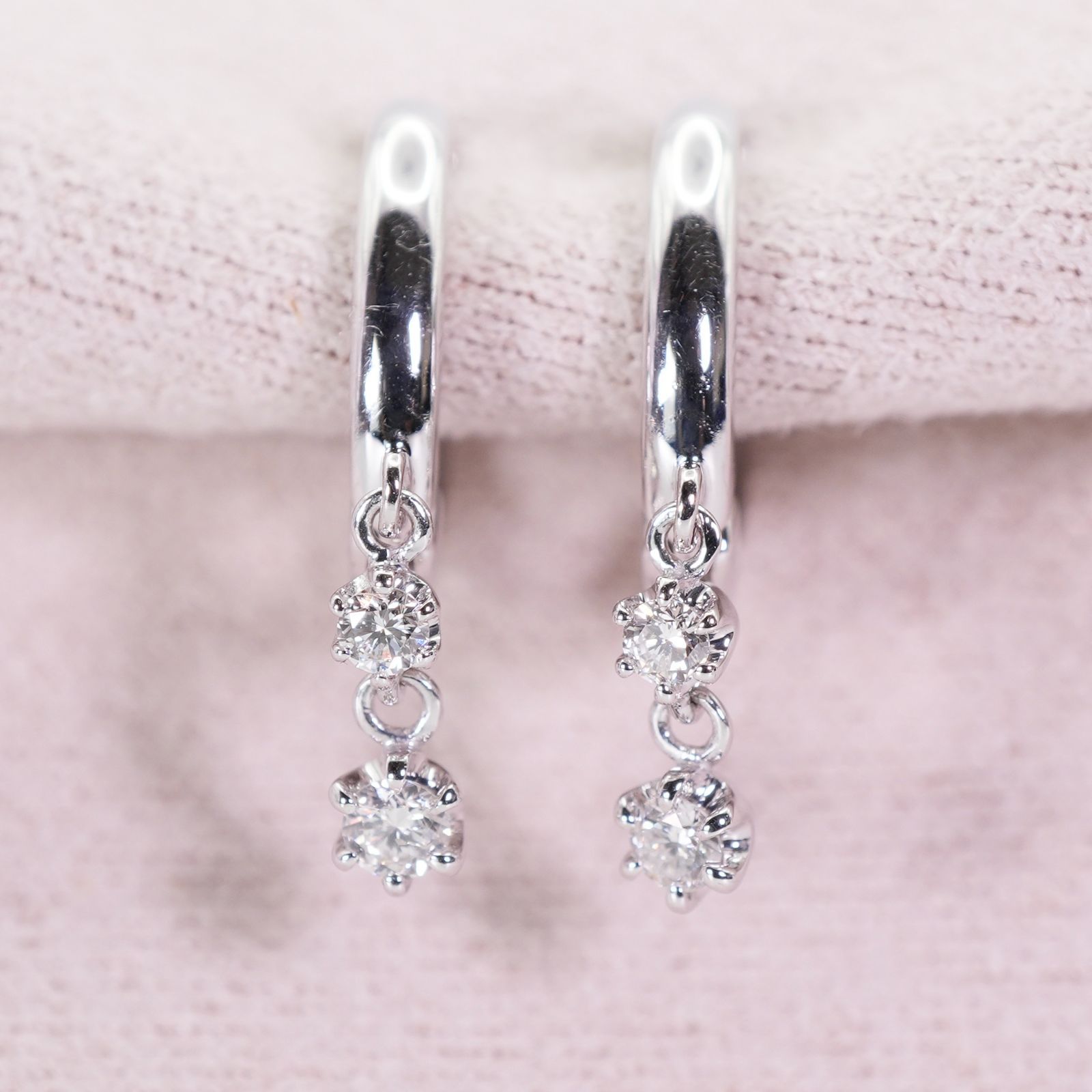 美品 k14 フープピアス ホワイトゴールド 14金 585 14k WG 美品 k14 フープピアス ホワイトゴールド 14金 585 14k WG 美品 k14