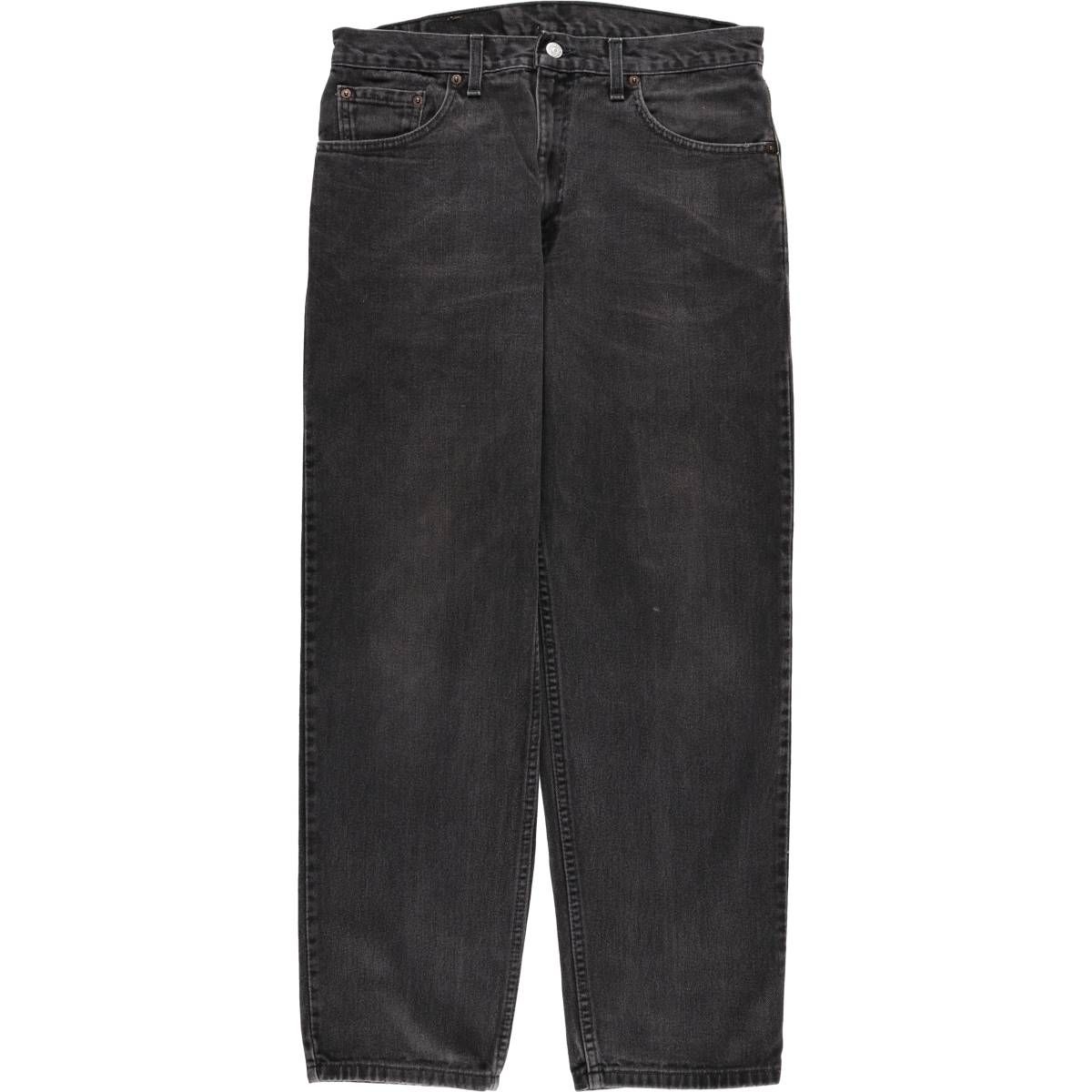 古着 リーバイス Levi s 550 RELAXED FIT TAPERED LEG ブラックデニム テーパードデニムパンツ カナダ製 メンズw34相当|eaa583920