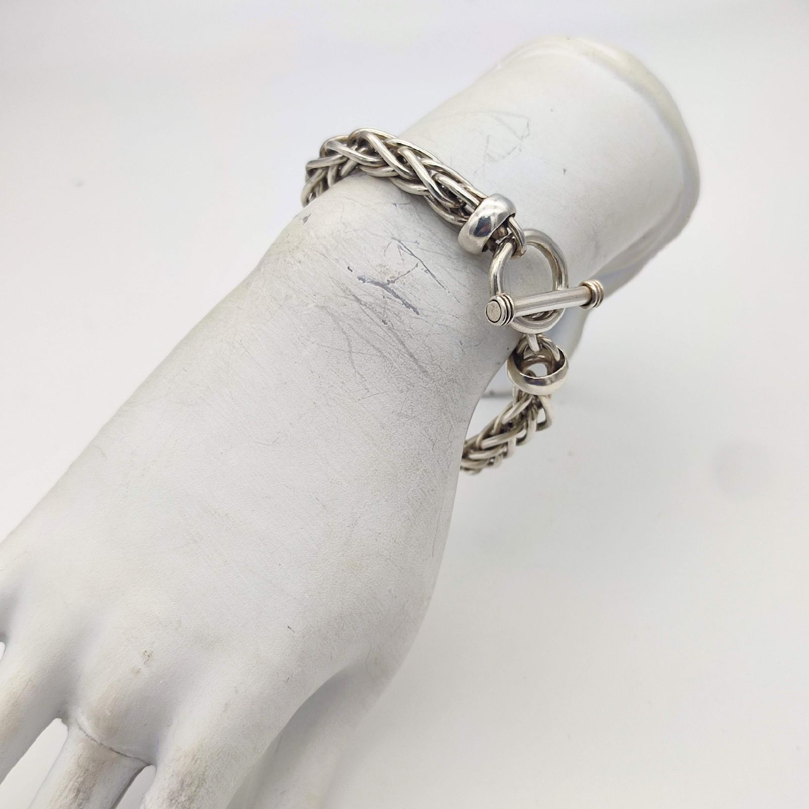 美品】メキシカンジュエリー チェーンブレスレット トグル 