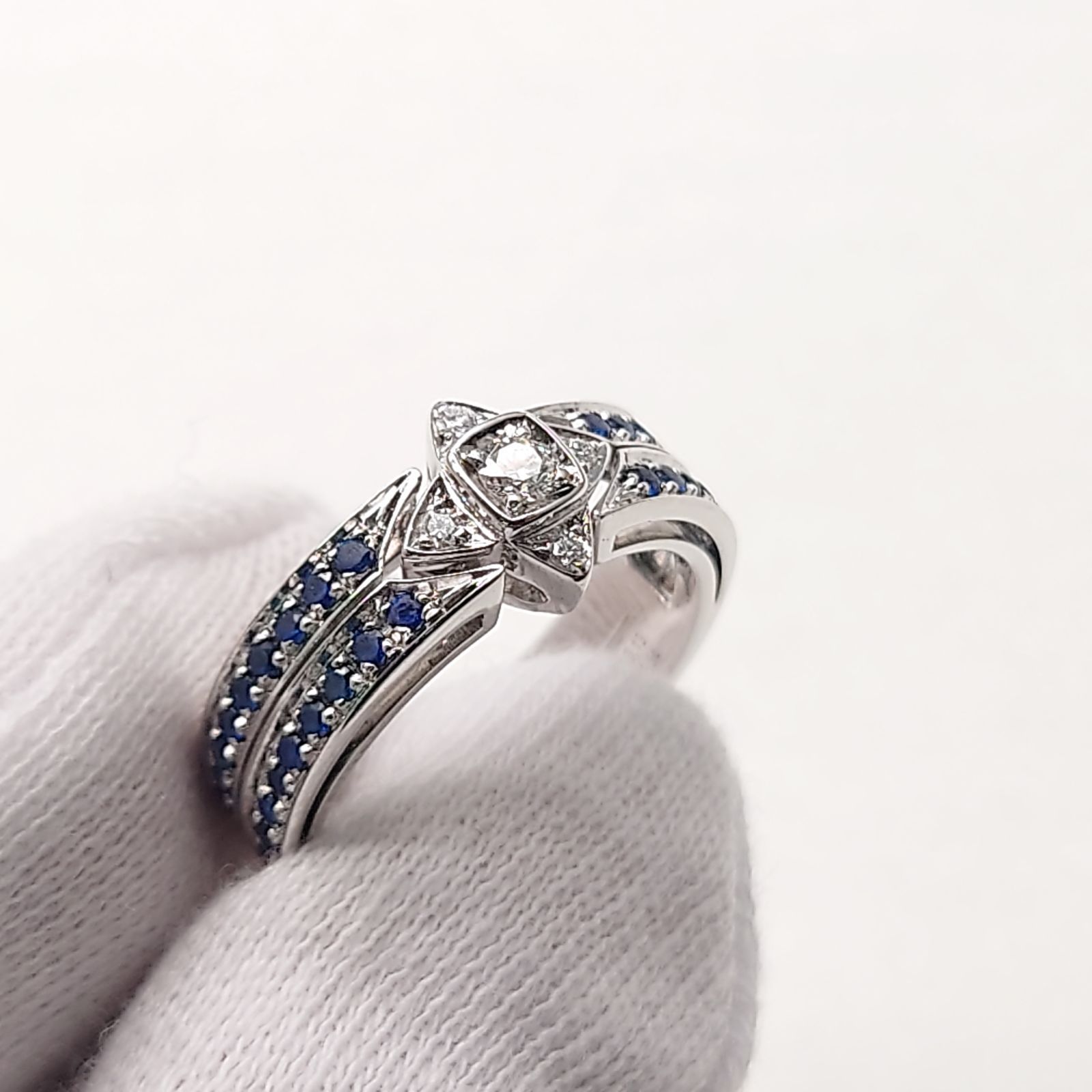 ◇新品仕上げ済◇REPOSSI【レポシ】D0.13 S0.54 K18リング サファイア  