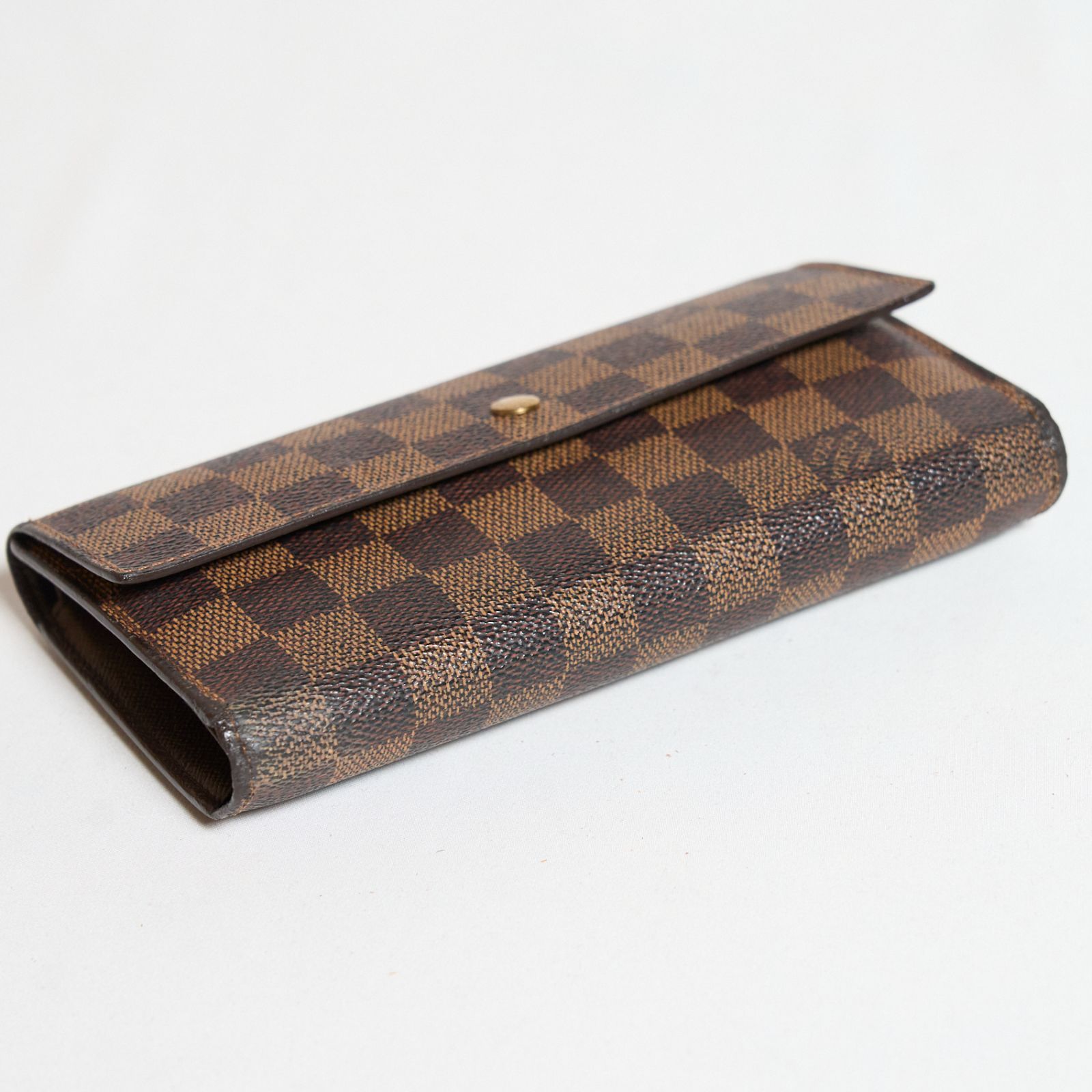 ルイヴィトン LOUIS VUITTON 財布 長財布 三つ折り ダミエ エベヌ