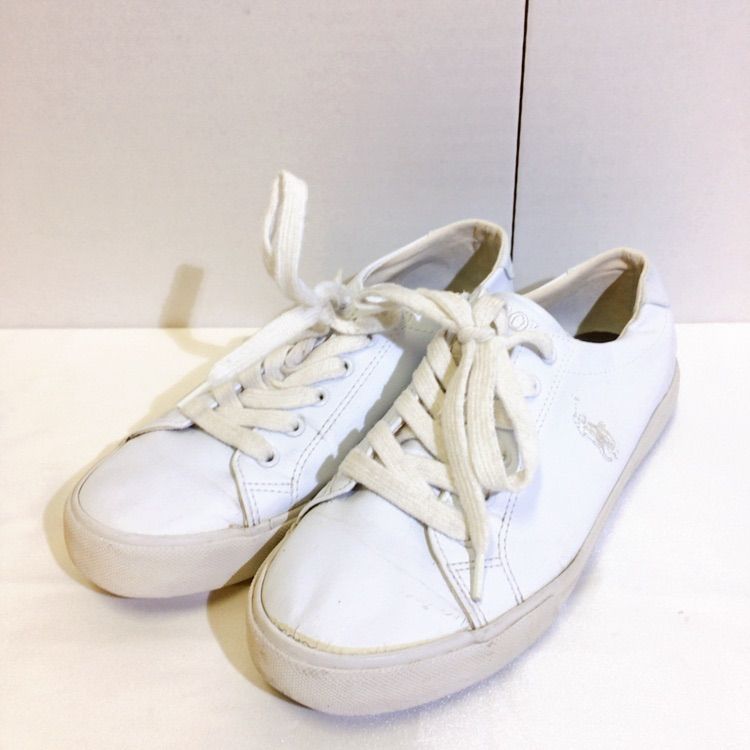 POLO RALPH LAUREN スニーカー ホワイト 23.9cm - メルカリ